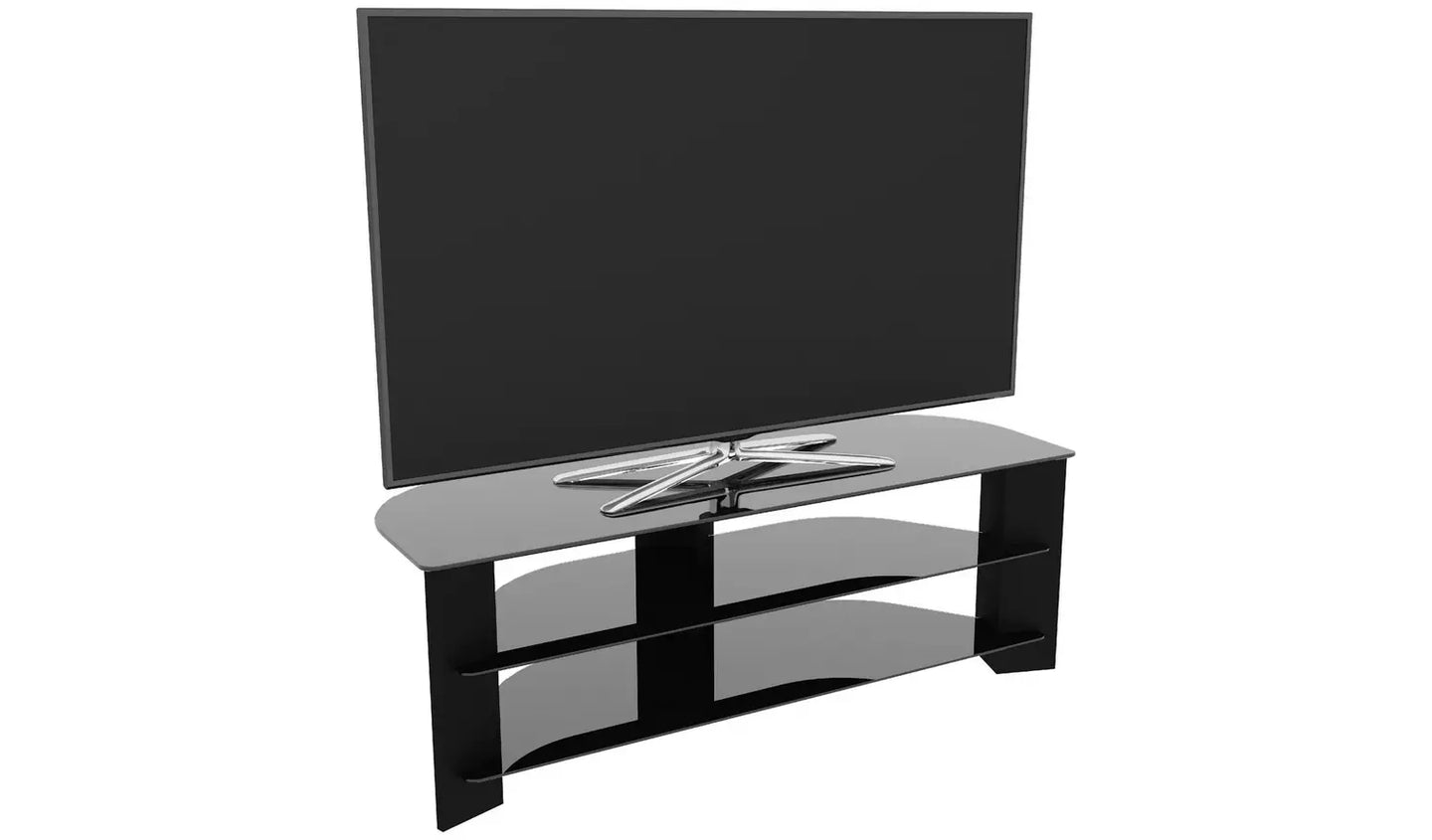 AVF Wood Effect Up To 65 Inch TV Corner Stand - Black